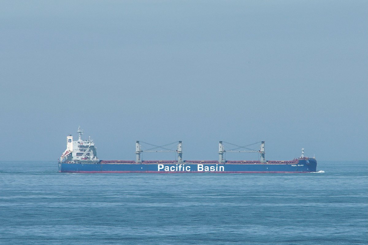 The PEARL ISLAND, IMO:9801720 en route to Immingham, United Kingdom, flying the flag of Hong Kong 🇭🇰. #PacificBasin #BulkCarrier #PearlIsland #ShipsInPics
