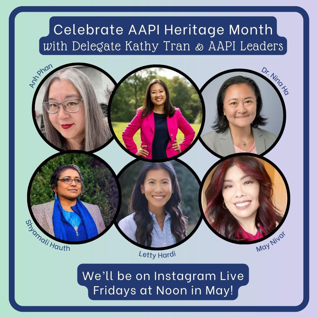 Happy Asian American and Pacific Islander Heritage Month! I am thrilled to celebrate with some incredible AAPI leaders every Friday at 12pm in May on Instagram Live — I hope you’ll join us!
