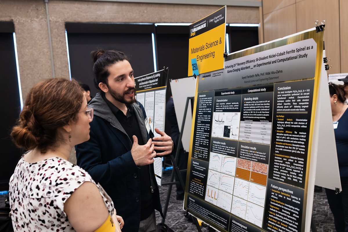 UWM_Engineering's tweet image. Congratulations to the graduate student winners of our 2024 Research Poster Competition! 1. Seyed Faridedin Rafie, Materials Science; 2. Zayeed Bin Mamun, Mechanical Engineering; 3. Kada Kada, Mechanical Engineering. Full list uwm.edu/engineerposter #researchposter #mkeengineer