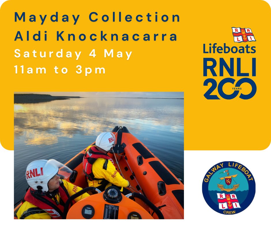 MayDay. We will be at Aldi Knocknacarra on Saturday between 11-3pm. Drop in and say hello for our MayDay collection.