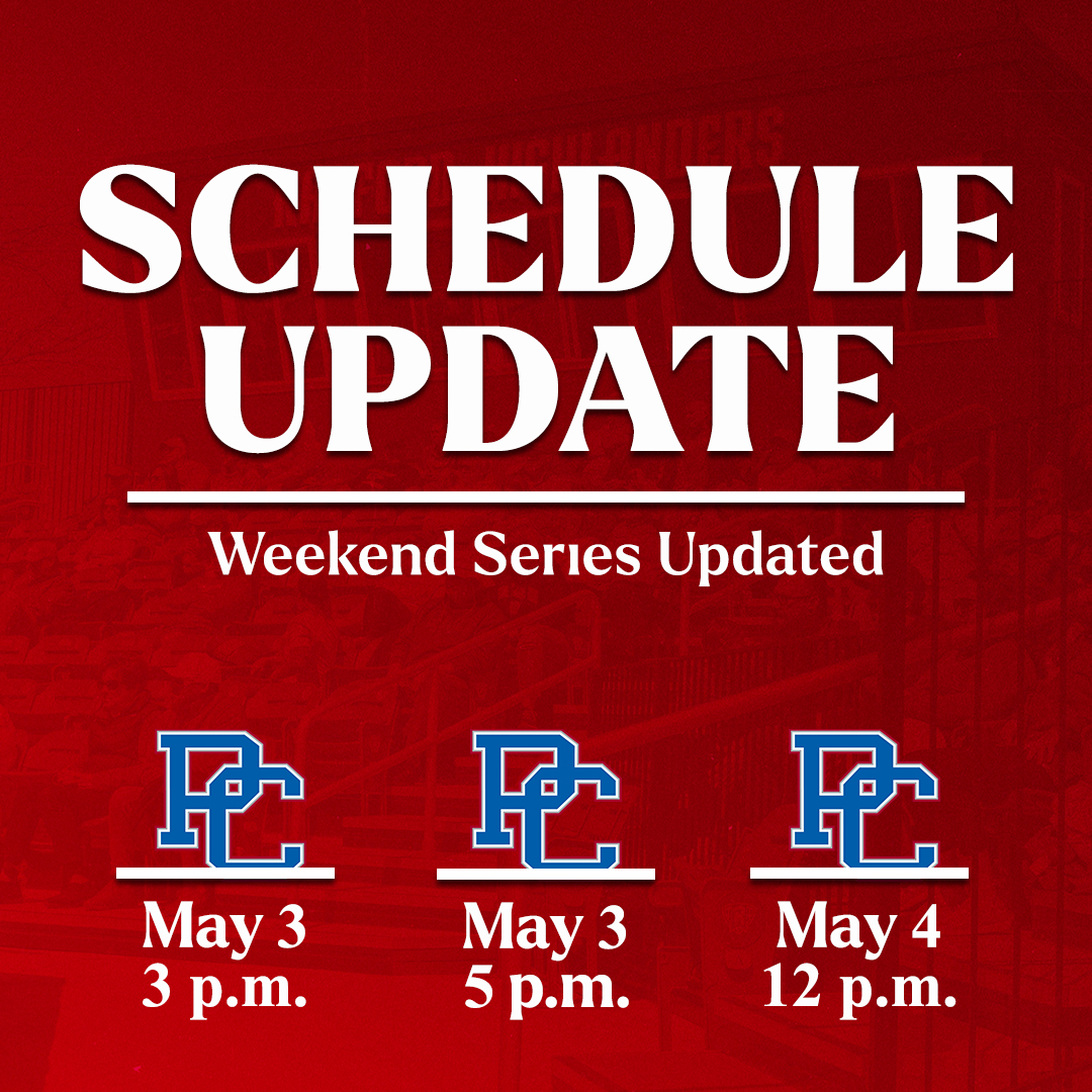 🚨SCHEDULE UPDATE🚨 Due to forecasted weather, our weekend series has been adjusted. All three games are still scheduled to be streamed on ESPN+. #RiseAndDefend