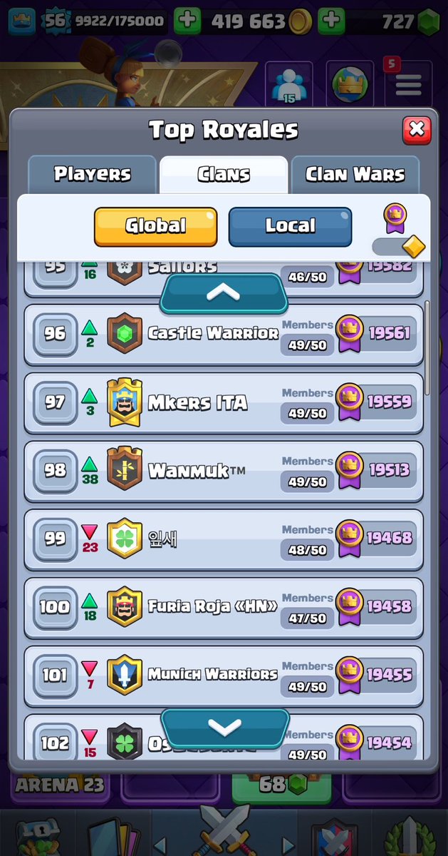 Wanmuk™️ Top 98 World, Ultimate champions stats requested, if interested text over dm or over discord discord.gg/Mnzbw5dY🏆 #ClashRoyale