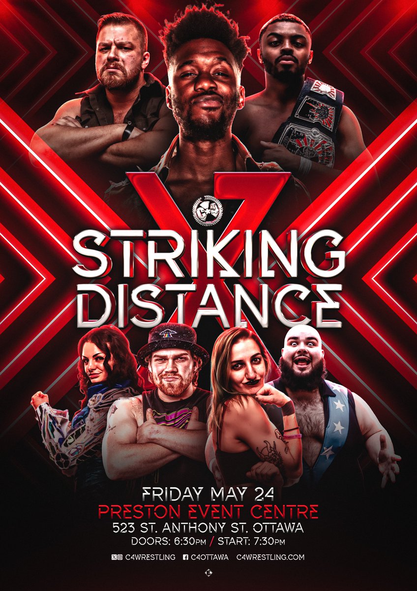 Your official poster for May 24th's #C4StrikingDistance! We are very excited to welcome @TheOJMO to Canada! Tons of news to come. Tickets on sale now at @VertigoOttawa and @OddsSodsShoppe!