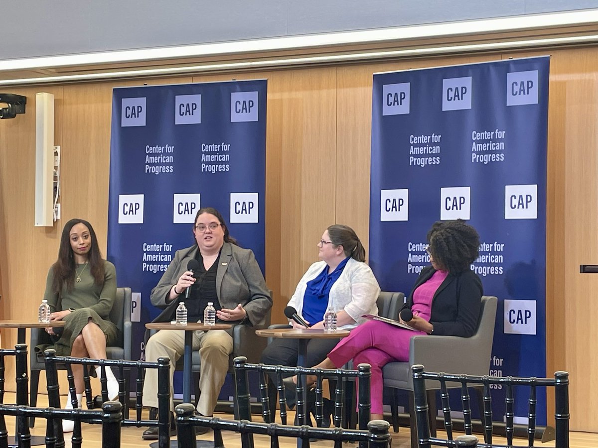 CaitESmith1's tweet photo. @TrevorProject advocacy team reunion! 

So great to see @CaseyJPick speak on an @amprog panel today about the importance of belonging in education. https://t.co/LDnza1Okvk