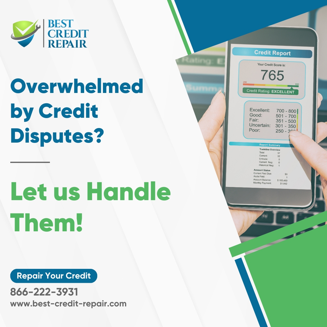 We understand the frustration and stress caused by credit disputes. With our expertise, you can trust that your credit disputes will be resolved.
No matter the credit challenges, our credit repair specialists can help.

Contact Us
866-222-3931

#creditrepair #creditscore