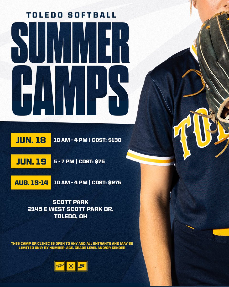 Be sure to check out our summer camp opportunities‼️ *Spots are limited 🔹June 18th - All Skills Camp 🔹June 19th - Youth Camp 🔹August 13th/14th - Two Day Advanced Prospect Camp 🔗: rocketsoftballcamps.com