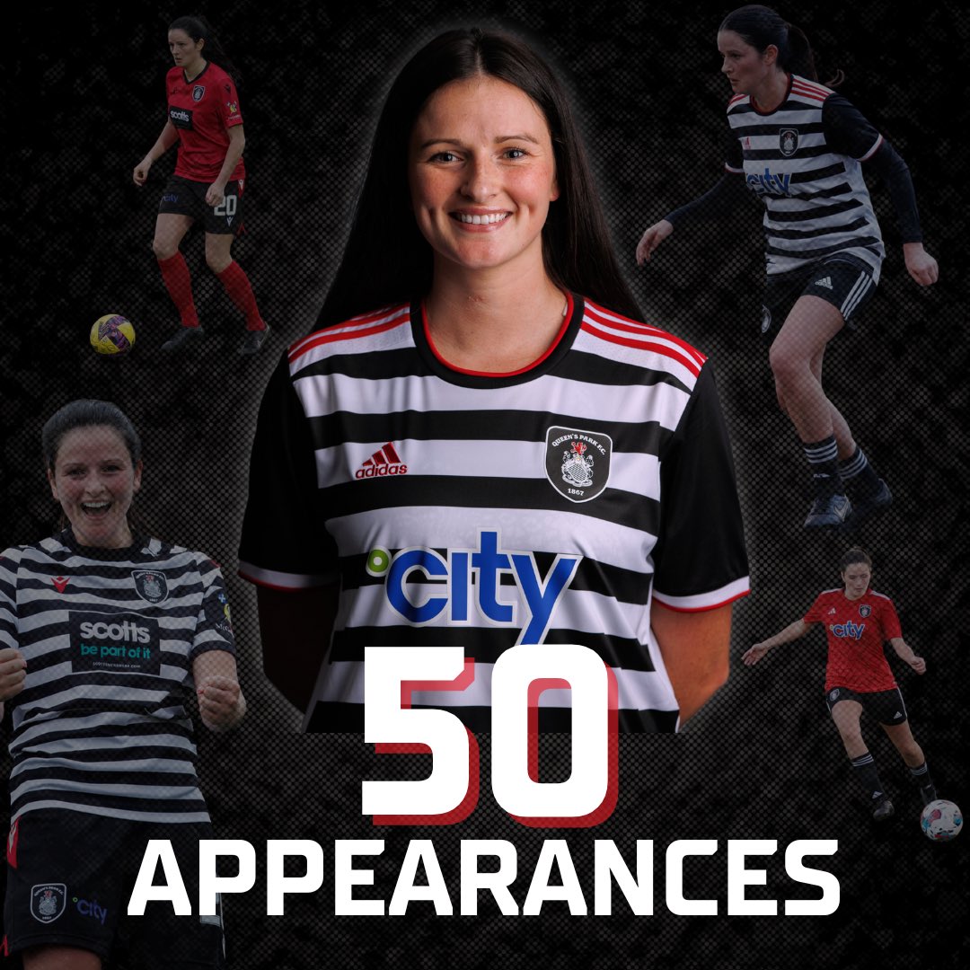 Taylor Davis enters the pitch for her 50th Queen’s Park appearance. 

Taylor made her Spiders debut in August 2023 - in an away game against St Johnstone. 

#TheSpiders 🕷️🕸️