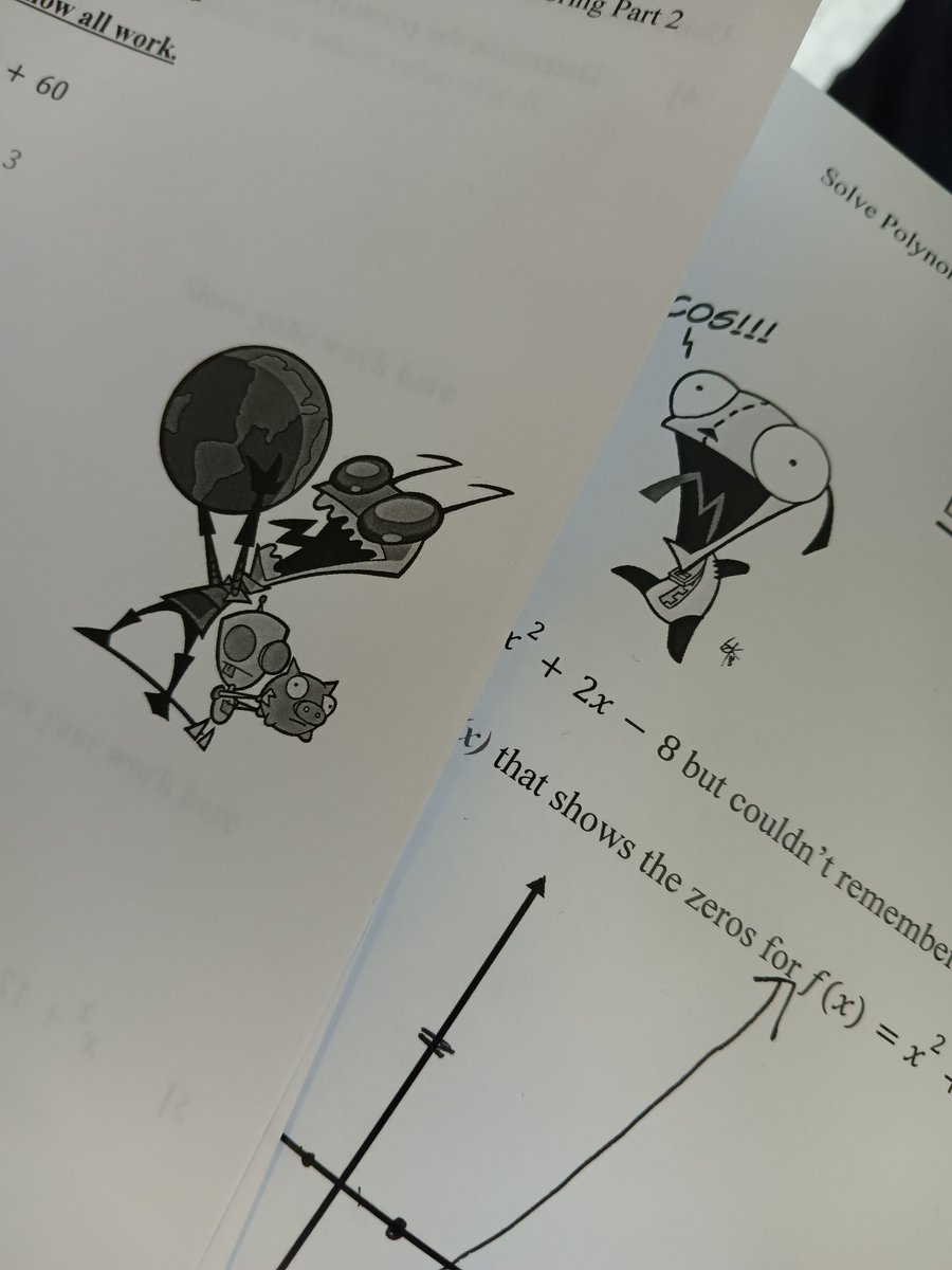 THEY PUT INVADER ZIM ON THE WORK PACKET HHSHSJSSBSJKSH