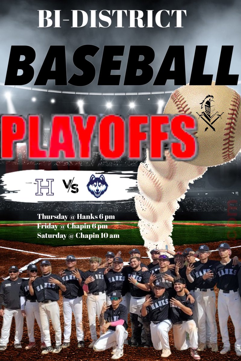 Come support your Hanks Knights Varsity baseball team!