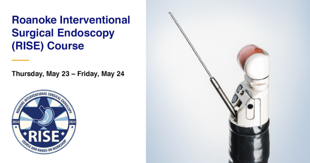 Join me at the inaugural Roanoke Interventional Surgical Endoscopy (RISE) Course! Don’t miss this opportunity to get hands-on training on Olympus’ EUS portfolio. Register today to attend! #RISE2024 #EUS #OlympusPost bit.ly/4djln9t