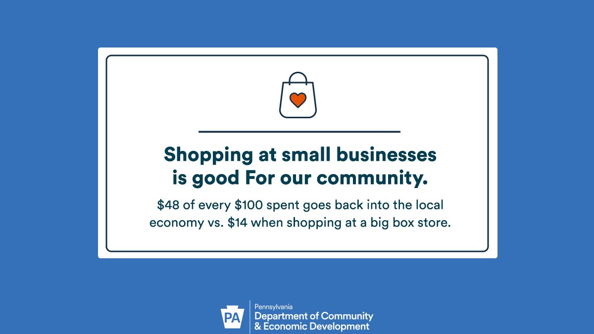 It’s Pennsylvania Small Business Week! For every $100 spent at a small business, $48 goes back into the local economy. Make a difference in your community and purchase with purpose. 

sbdc.duq.edu/PA-Small-Busin…

#PASmallBiz24 #dusbdc #pasbdc #smallbusiness