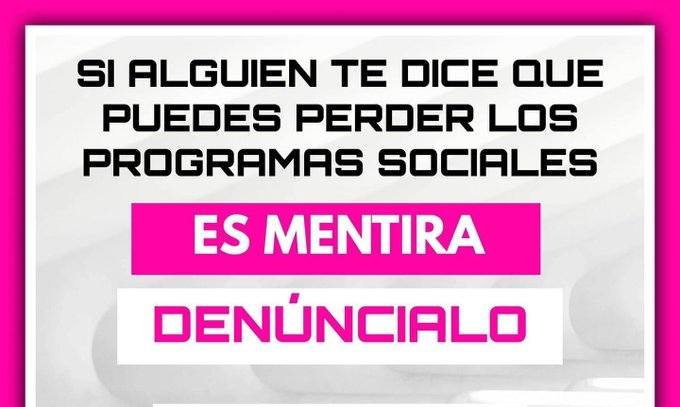 Los programas sociales se quedan 
Morena se va !!! 

#XochiltGalvezPresidenta2024