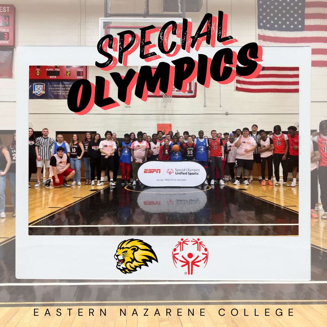 ENCMBB's tweet image. Eastern Nazarene College 🤝 Special Olympics MA