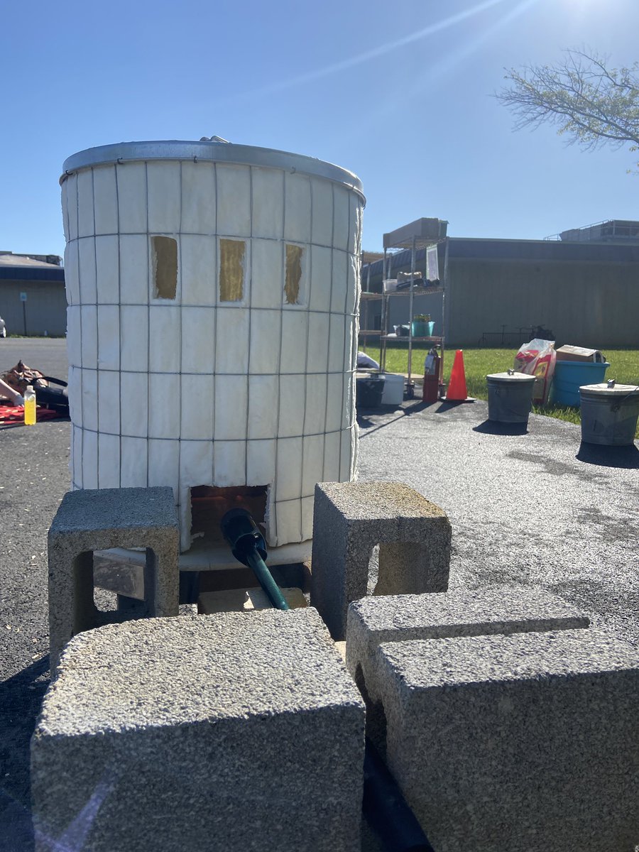 A wonderful day to fire the Raku kiln with the Advanced Ceramics students. Great results with the atmospheric firing. #wearevpa #fcpsproud