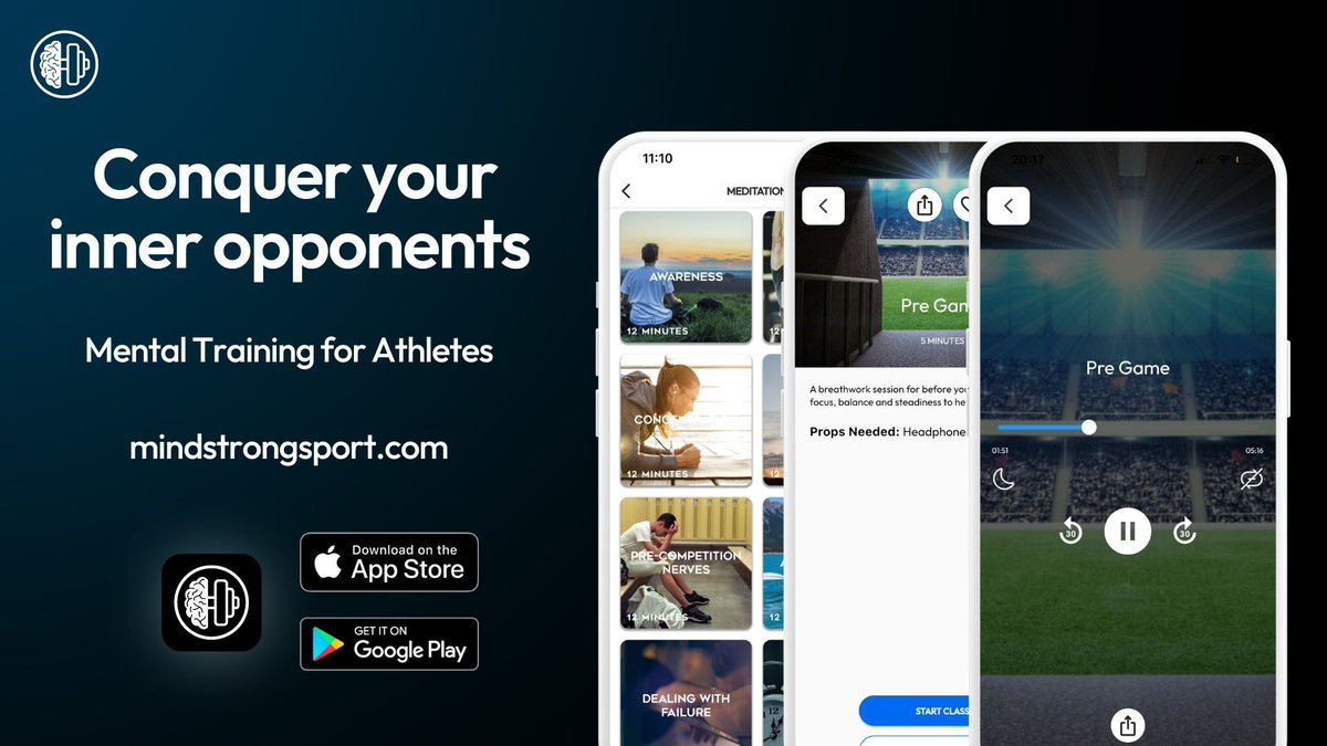 Sport does not adapt for you, you have to adapt for it. How you mentally deal with the challenges is a skill that can be learned. Luckily, we created an app for that. Download for Free 👇 onelink.to/mindstrongsport