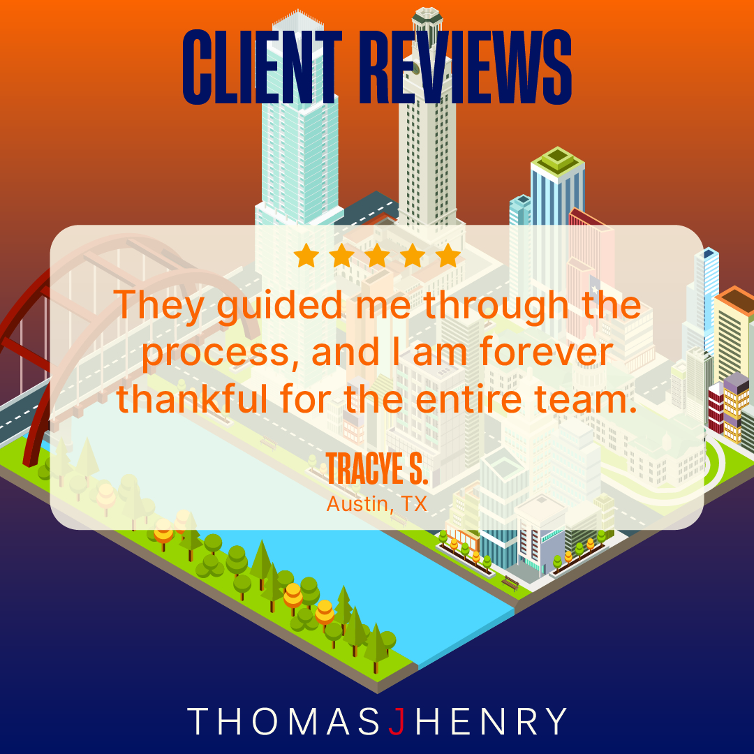 We're honored to receive this 5-star review from our valued client Tracye. Your satisfaction is a testament to our commitment to delivering exceptional service and quality results! See more client stories, testimonials, and reviews at the 💻 link: thomasjhenrylaw.com/client-testimo…