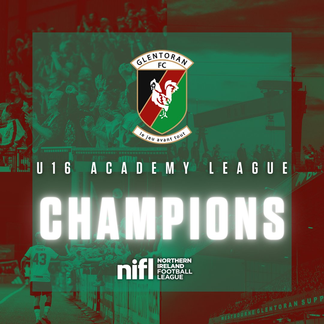 𝗖𝗛𝗔𝗠𝗣𝗜𝗢𝗡𝗦. U16 Academy League 🏆 Congratulations, @Glentoran.