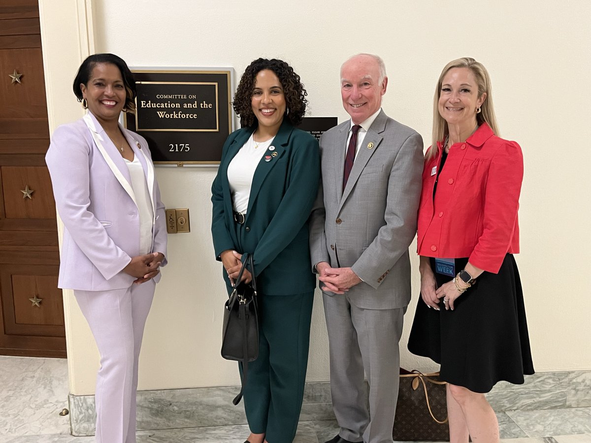 Today, @RepJahanaHayes & I met with Connecticut Teacher of the Year Kiana Foster-Mauro from New London's Nathan Hale Arts Magnet School and Rhode Island Teacher of the Year Aimee Couto. Thank you to these brilliant educators for helping every student succeed!