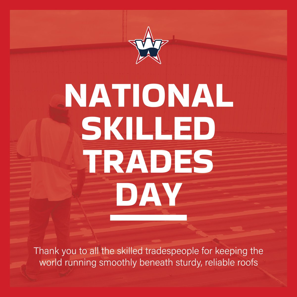 Sealing success, one roof at a time! 🛠️ Today, on National Skilled Trades Day, we celebrate the hardworking professionals who cover us in more ways than one. #AmericanWeatherStar #TeamAWS #Contractor #Tradespeople #NationalSkilledTradesDay #SkilledTrade #Celebrate #ThankYou