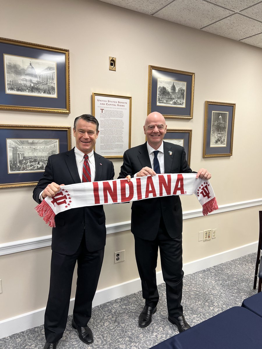 Great to meet with @FIFACom President Gianni Infantino today to discuss the 2026 @FIFAWorldCup.

We are looking forward to hosting the World Cup in the U.S. for the first time in over thirty years.