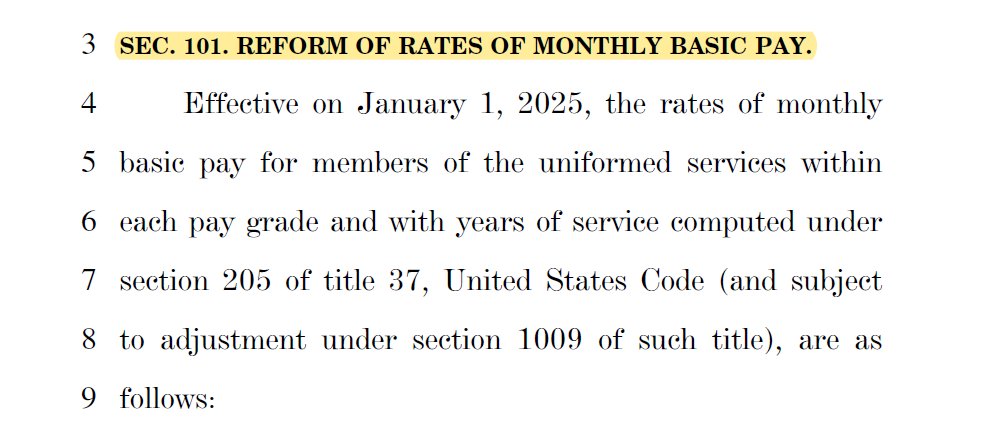 How do we fix it?

The FY25 #NDAA will boost compensation for junior enlisted servicemembers with a 19% pay increase (a targeted 15% increase for junior enlisted + a 4.5% increase for all servicemembers).