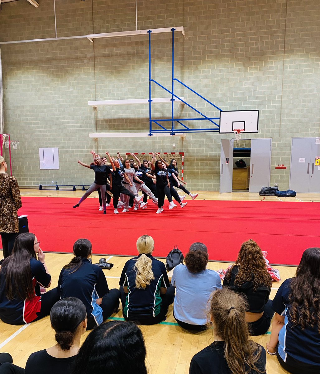 Great to see the girls supporting our UCSF cheerleaders today in preparation for their competition this weekend! #support #cheer #goodluck