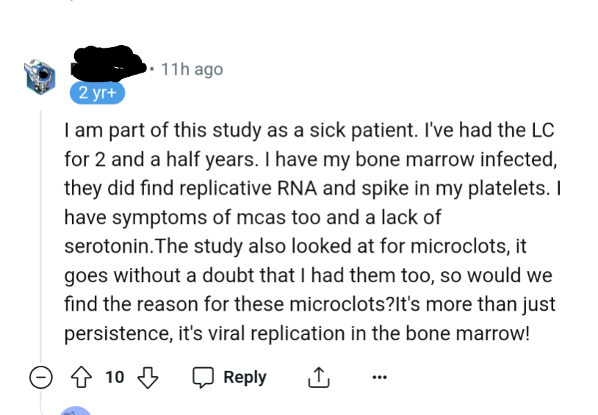 This patient was part of the megakaryocytes study in Paris. #LongCovid