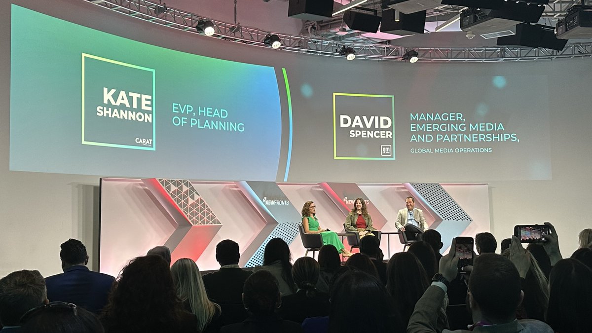 Today at #IABNewFronts, Kate Shannon, EVP, Head of Planning, at Carat joined David Spencer Manager, Emerging Media &amp; Partnerships at General Motors, and Kristina Lutz EVP, Marketing at GSTV to discuss the impact of the Attention Economy within media and marketing strategy.