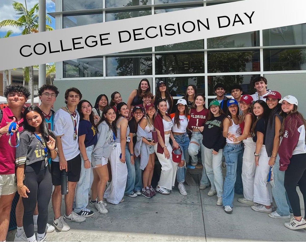 Happy National Decision Day from The Bay⚡️🎓🎉 Wherever your next 4 take you, rest assured that you’ll always end up exactly where you were meant to be💙 @PrincipalCBHS @browardschools