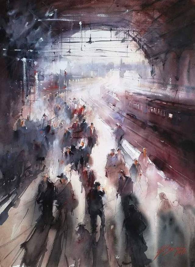 Last Train “To live is the rarest thing in the world; most people just exist.” - Oscar Wilde” by Giuliano Boscaini