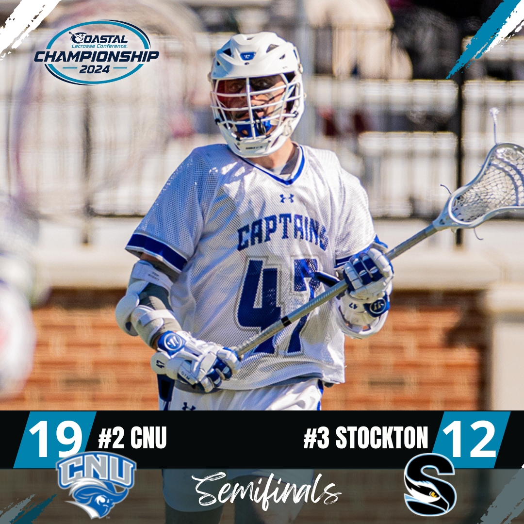 2-seed @CNUathletics moves into the CLC championship game w/a 19-12 win over 3-seed Stockton in today's semi. Brett Jackson (pictured) w/game-high-tying 6 pts on 4 goals and 2 assists. @USILA_Lax @IMLCACoaches #d3lax