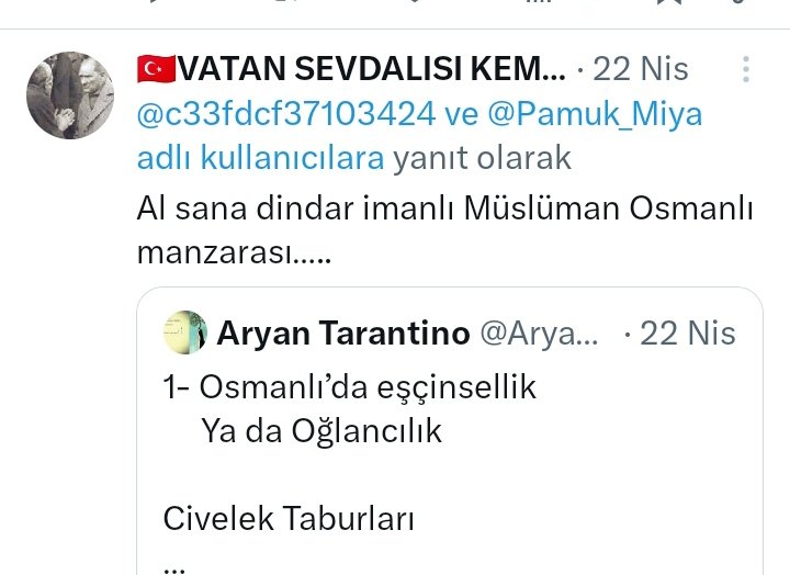 Pkklı köpek iftira ediyor, kemalist sazan da sırf Osmanlı'ya sallama fırsatı buldu diye alıp paylaşıyor. Mal dayanışması!