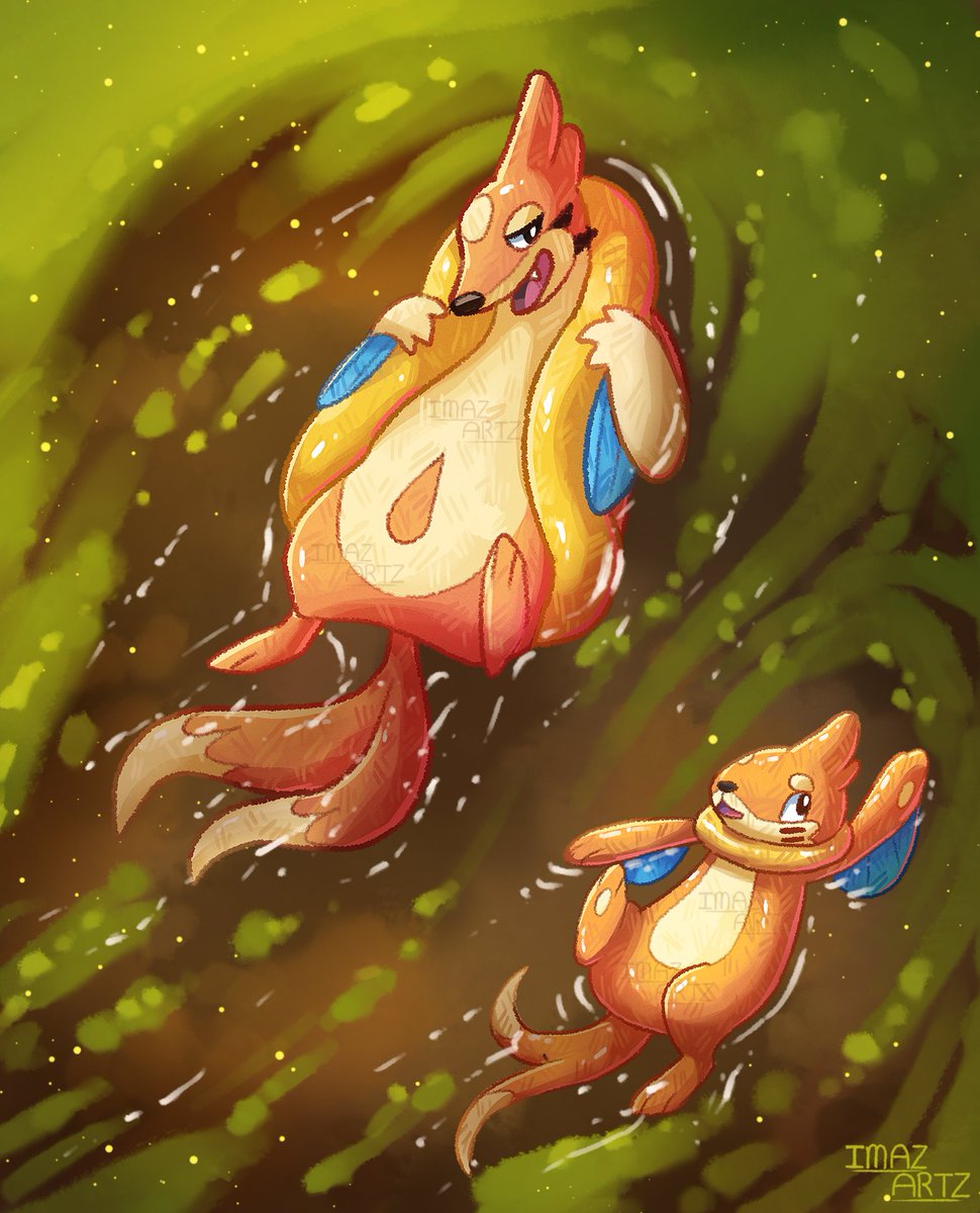 #191 [Pokemon Evolution Line] - Floaty otters! 

Taking a nice swim!

#pokemon #fanart