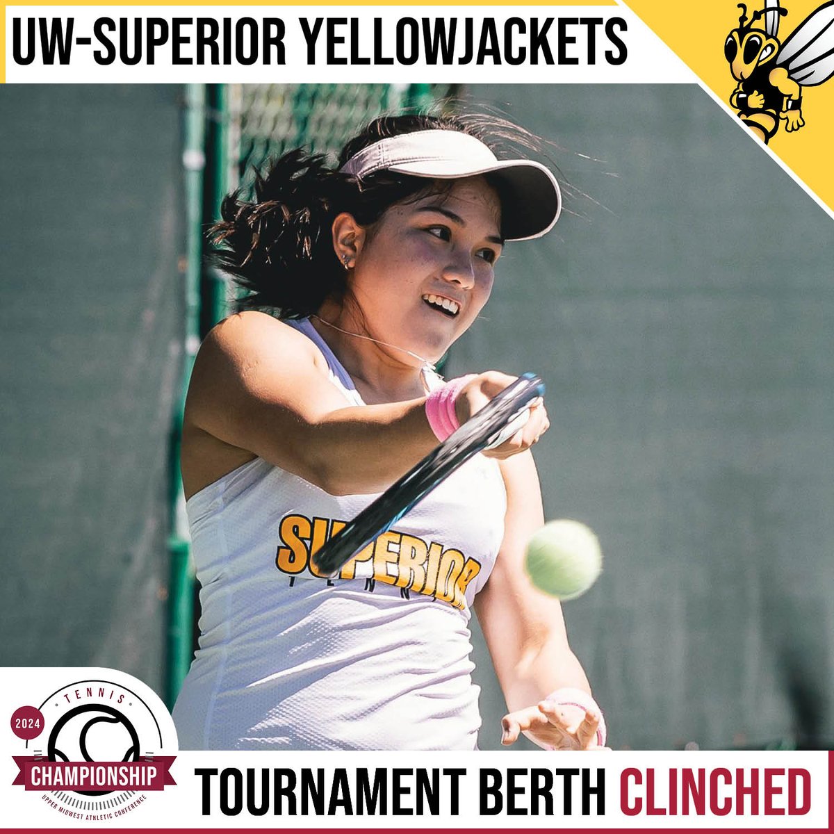 .@uwsathletics will compete as the No. 1 North Division seed in the UMAC Women’s Tennis Tournament this weekend! The Yellowjackets are 15-8 this season with a chance to earn their program’s first UMAC postseason title! #UMAC | #NCAAD3 | #WhyD3 | #d3tennis