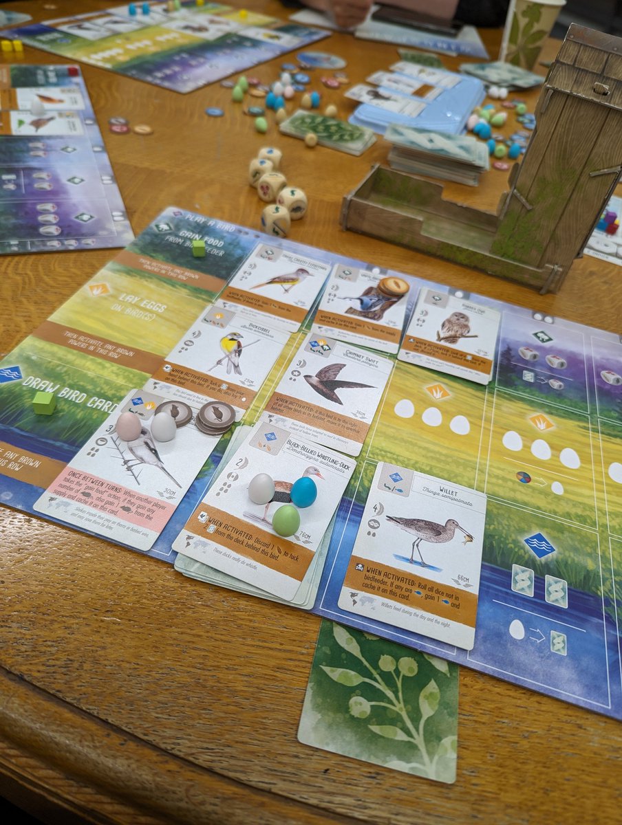 First game of Wingspan at @SheffLibraries had a great evening, really friendly and welcoming #Boardgames