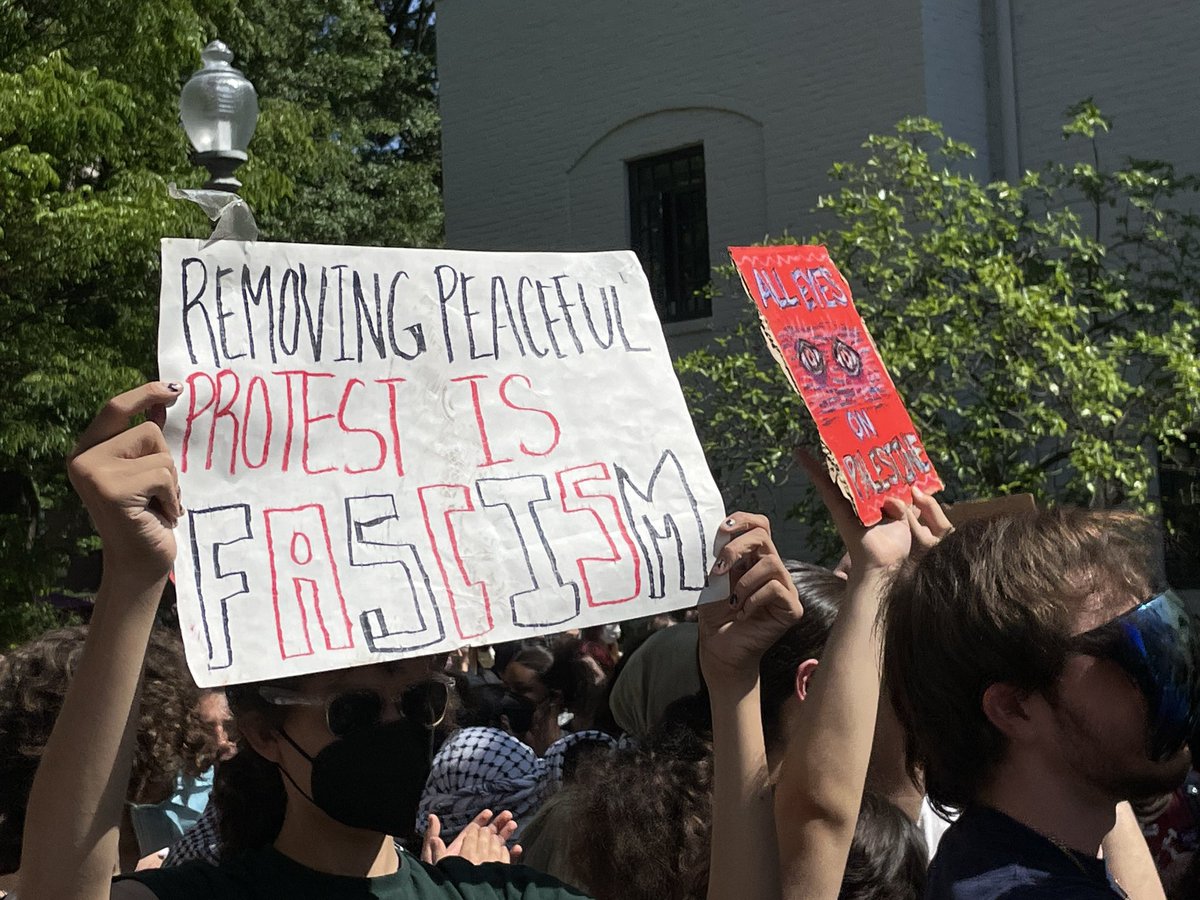 House Republicans walked through the George Washington University protest encampment earlier this afternoon in an event that was largely a media circus.