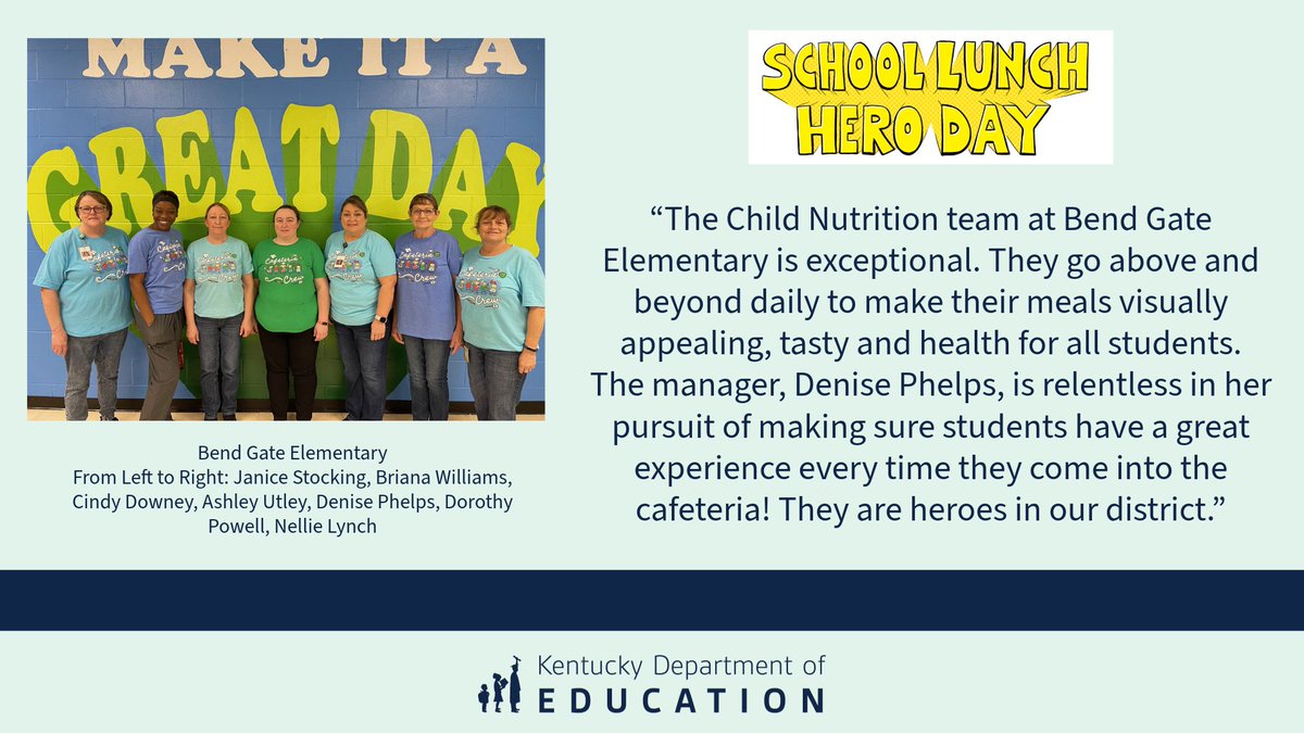 🆕School Lunch Hero Day is on May 3! Join us this week in celebrating our school nutrition employees! Check out the positive things Henderson County's nutrition team is doing! ⬇️