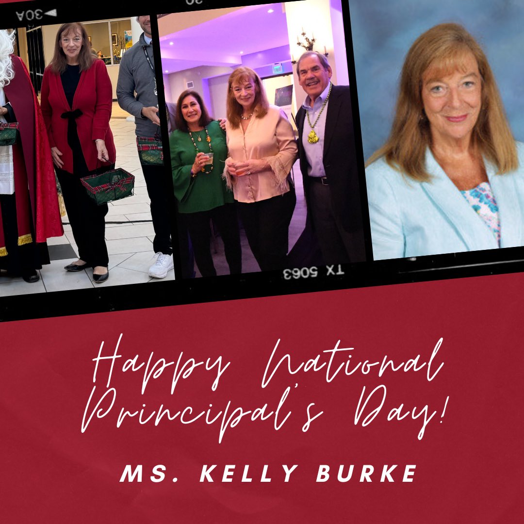 Happy National School Principal’s Day to our fearless leader! Her dedication to Catholic education spans decades, and we are blessed by her leadership. Thank you for all you to keep us moving forward, Ms. Burke.