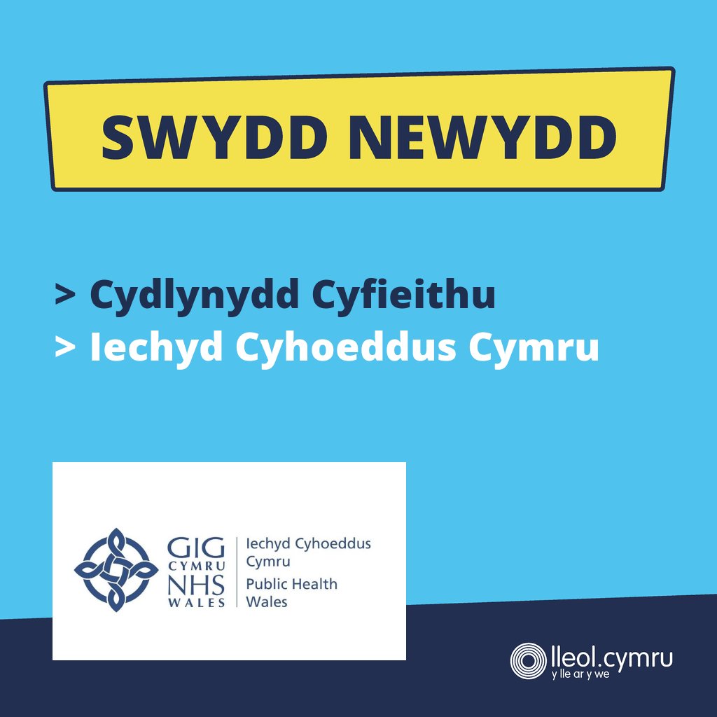 **SWYDD NEWYDD** 

>> Cydlynydd Cyfieithu
>> Iechyd Cyhoeddus Cymru 

Manylion yma >> bit.ly/44F5tCx

@IechydCyhoeddus | @PublicHealthW