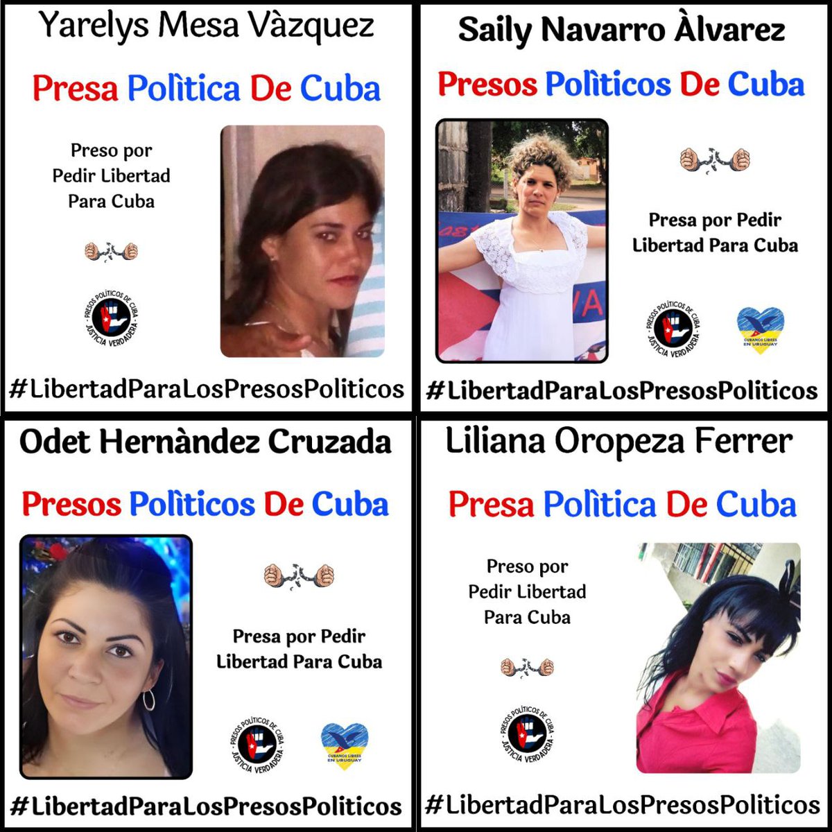 ‼️Twittazo por los #PresosPoliticosDeCuba‼️ NO los podemos abandonar, nos necesitan !! EXIGIMOS #AbajoLaDictadura #LibertadParaLosPresosPolíticos #AbajoElComunismo #PatriaVidaYLibertad