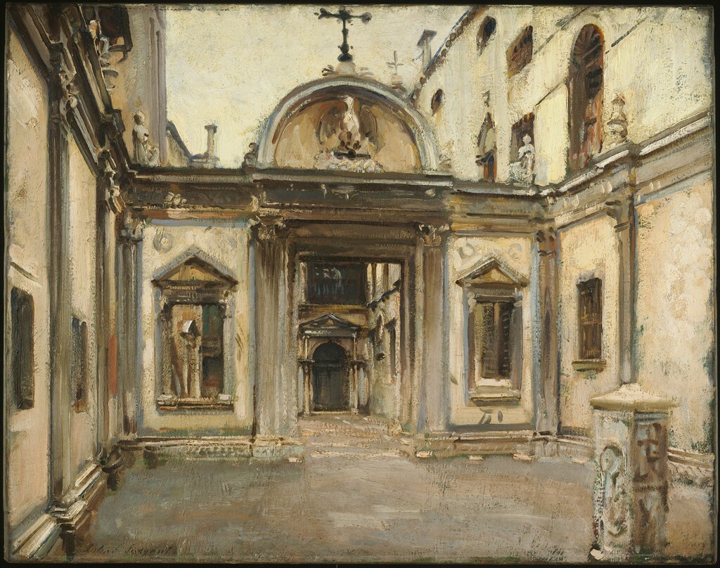 Courtyard of the Scuola Grande di San Giovanni Evangelista, Venice, Italy. harvardartmuseums.org/collections/ob…