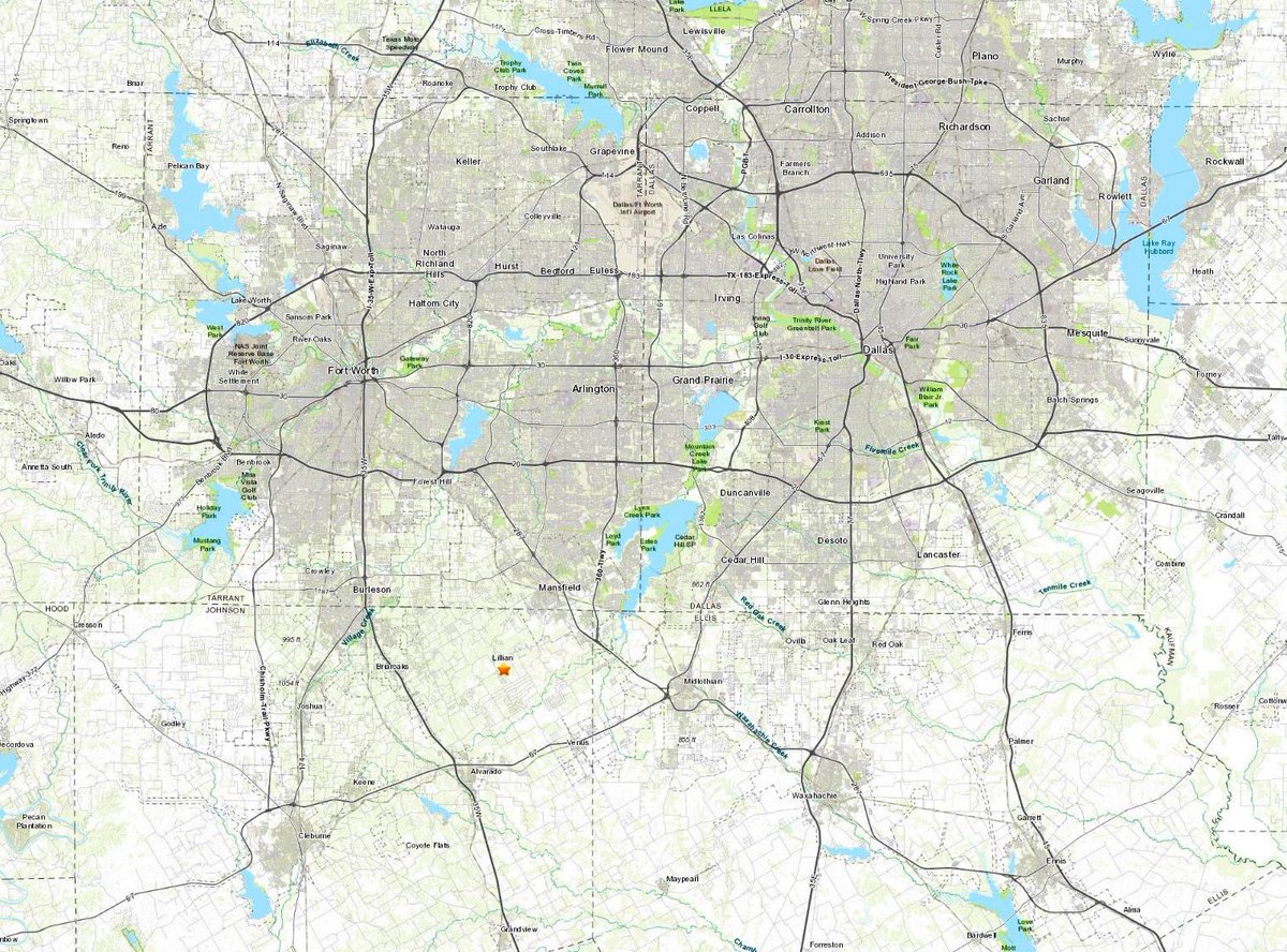 Texas Quakes: USGS confirmed a 3.2-magnitude earthquake about four miles southwest of the DFW suburb of Mansfield early this afternoon   Details at is.gd/HbJRAO   #TXQuakes #BarnettShale #DFW