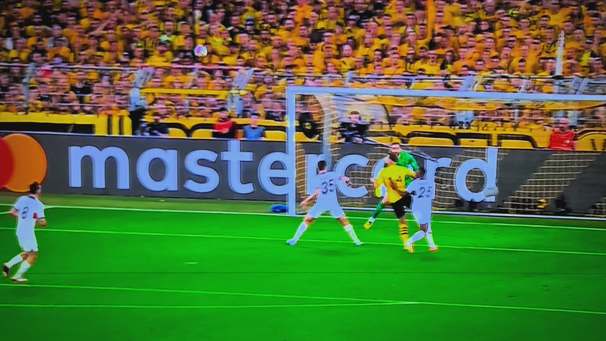 Two hands on the back not called a foul but a shoulder by Badiashile was called a foul. Both calls by English Refs. 🤔