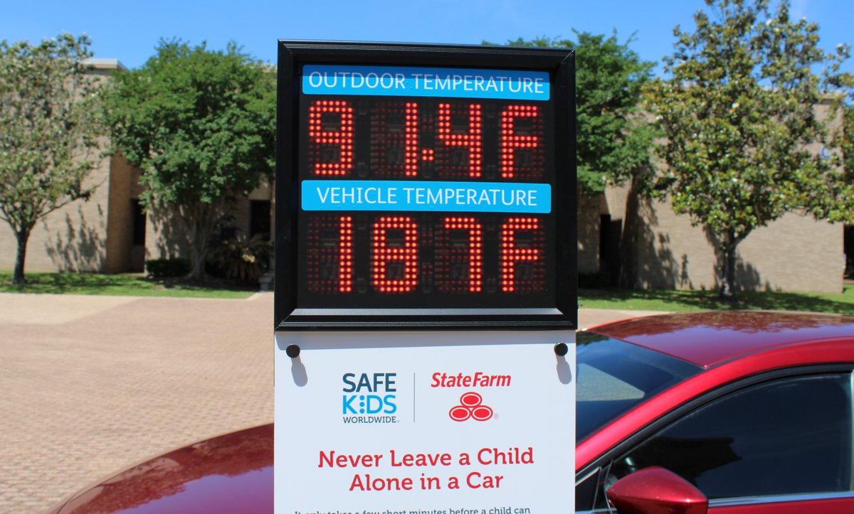 Outside temperature in Baton Rouge at 11:45 a.m.: 91.4º F. Temperature inside the car: 187º F. Never leave a child in a car. Never.
#LaStatePolice
#SafeKids