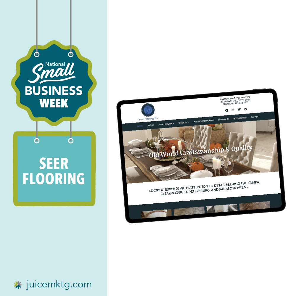 Seer Flooring provides you with exquisite flooring and craftsmanship to complement your home and business. Here are a few of our favorite projects from the past year together (brochure, social media, blogging). #NSBW