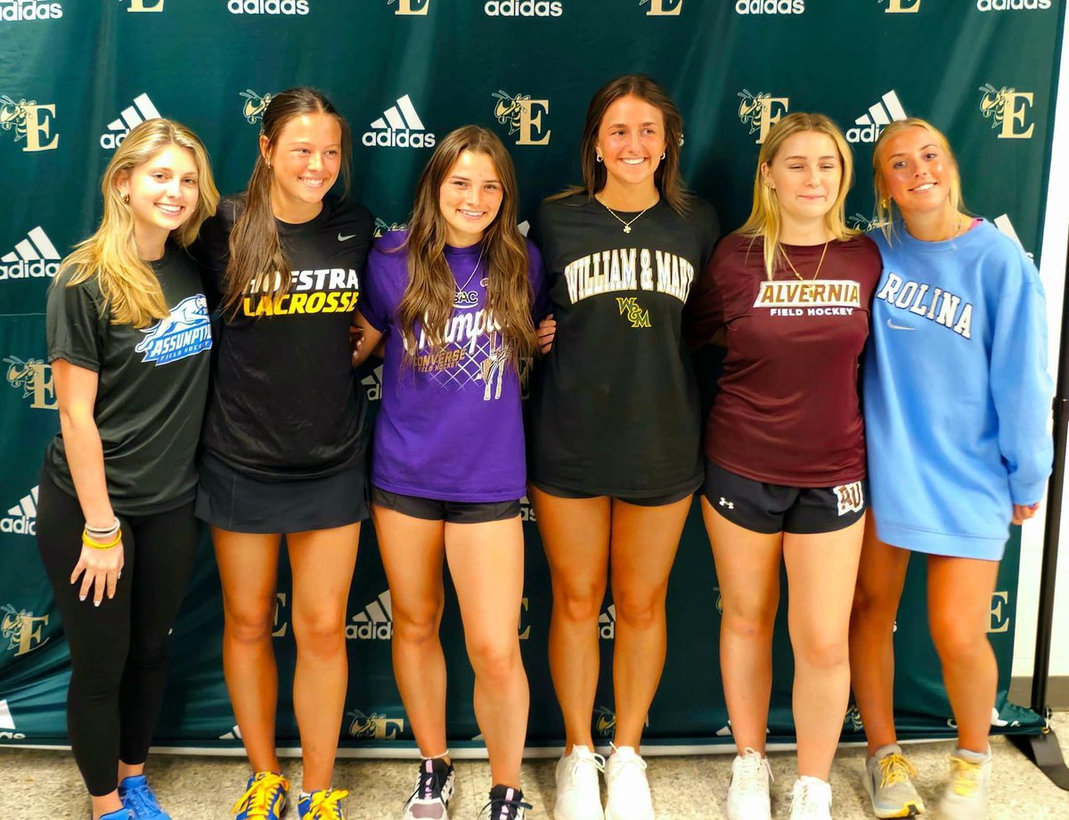 Student-Athlete Announcement day!Congratulations to the eight seniors who have signed to play at the next level! We wish you all the best! 🎉🐝🏑