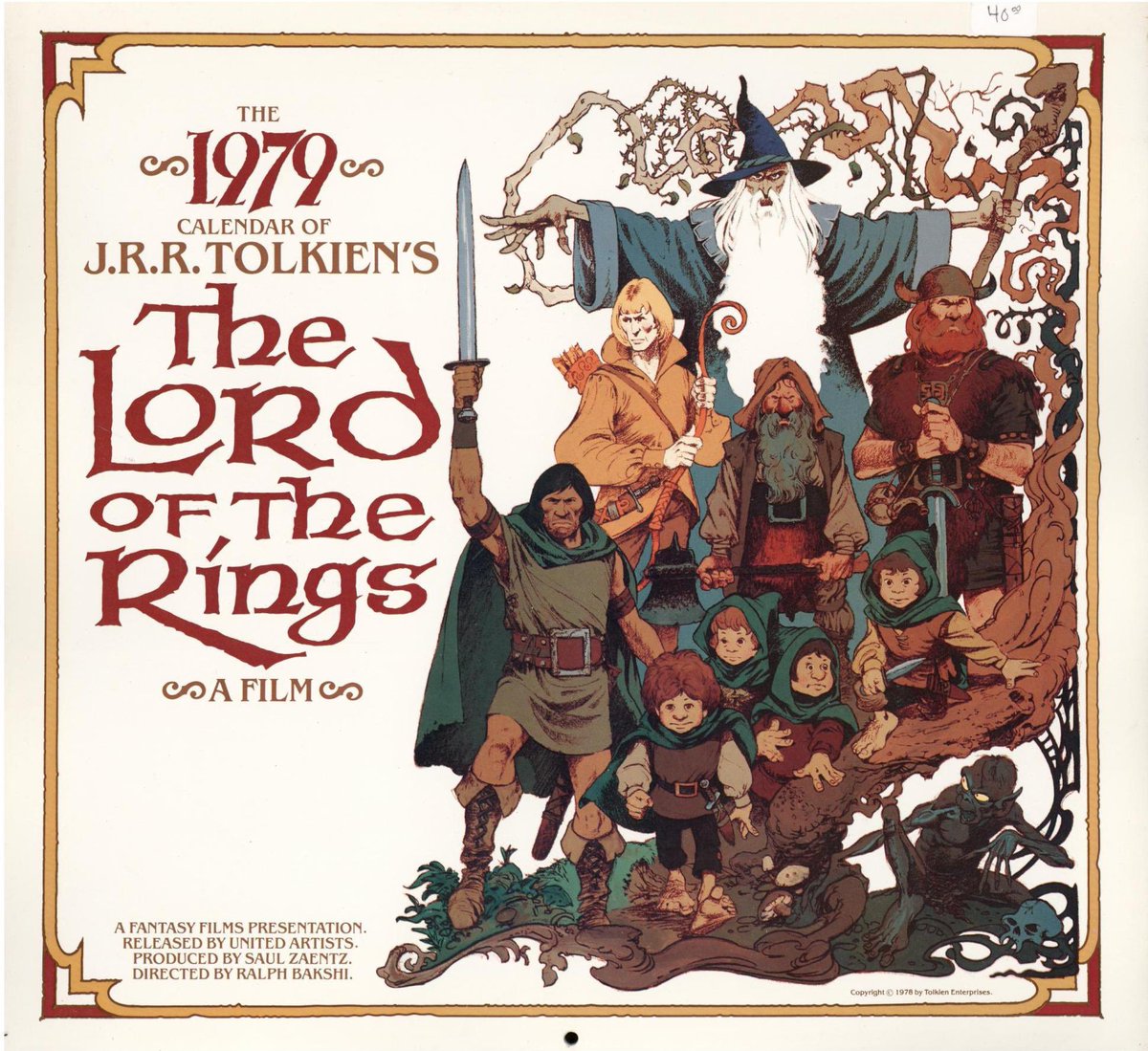 Art for the 1979 ‘Lord of the Rings’ cartoon calendar film - art by Mike Ploog in 1978