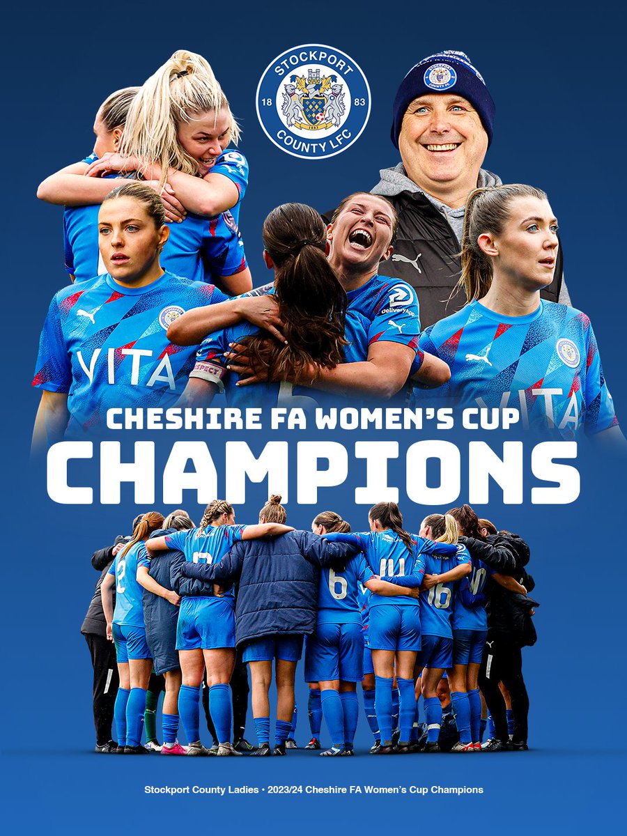 🏆 Champions of Cheshire for the seventh time...

Congratulations to our brilliant @SCLadiesFC team 👏

#StockportCounty