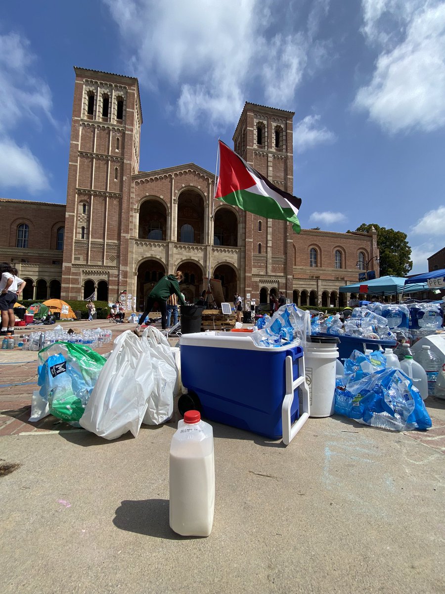 Morale is high at UCLA’s encampment after last night’s assault by Israel supporters. The world is watching