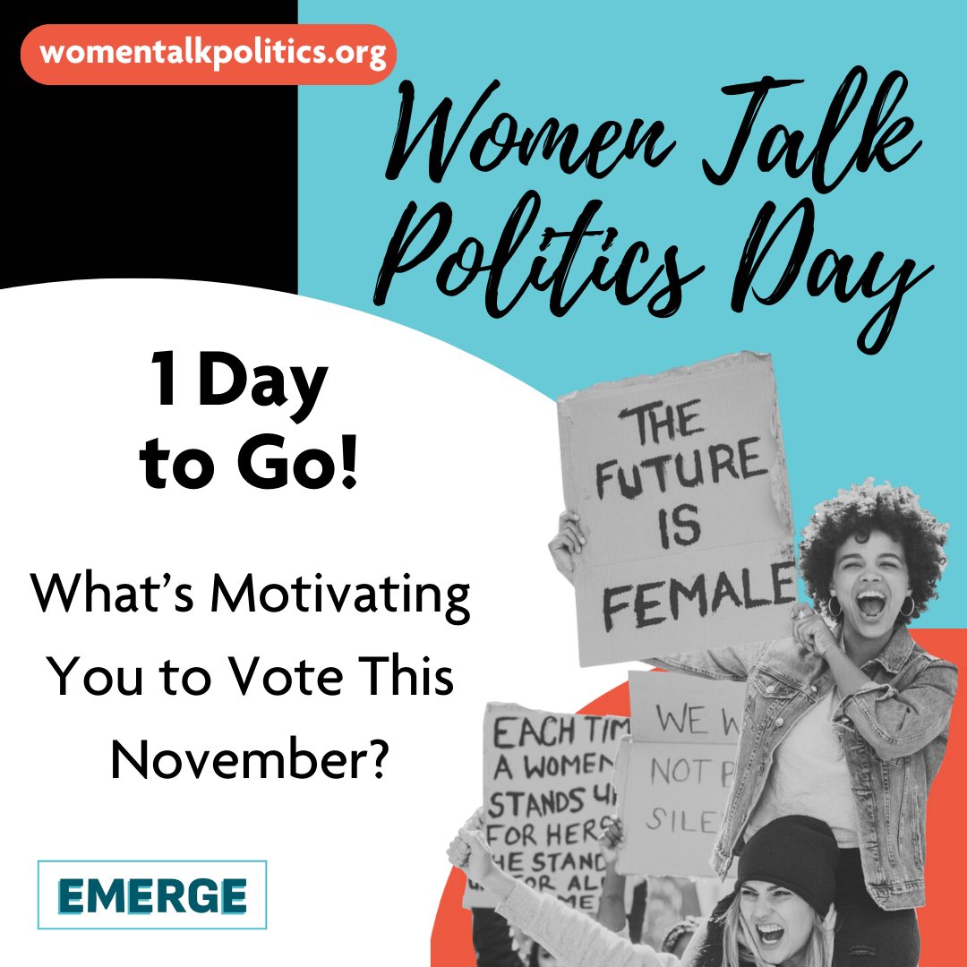 Women always outvote men. Now it’s time to take over the conversation about the election. Join us May 2 for Women Talk Politics Day. RSVP at womentalkpolitics.org. #womentalkpolitics